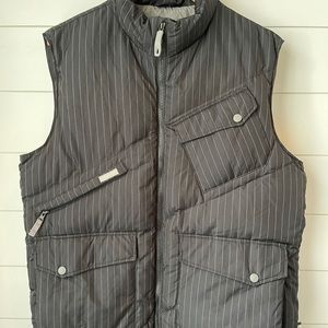 Burton Snowboarding Men’s Puffer Vest - Black Pinstripes - Medium